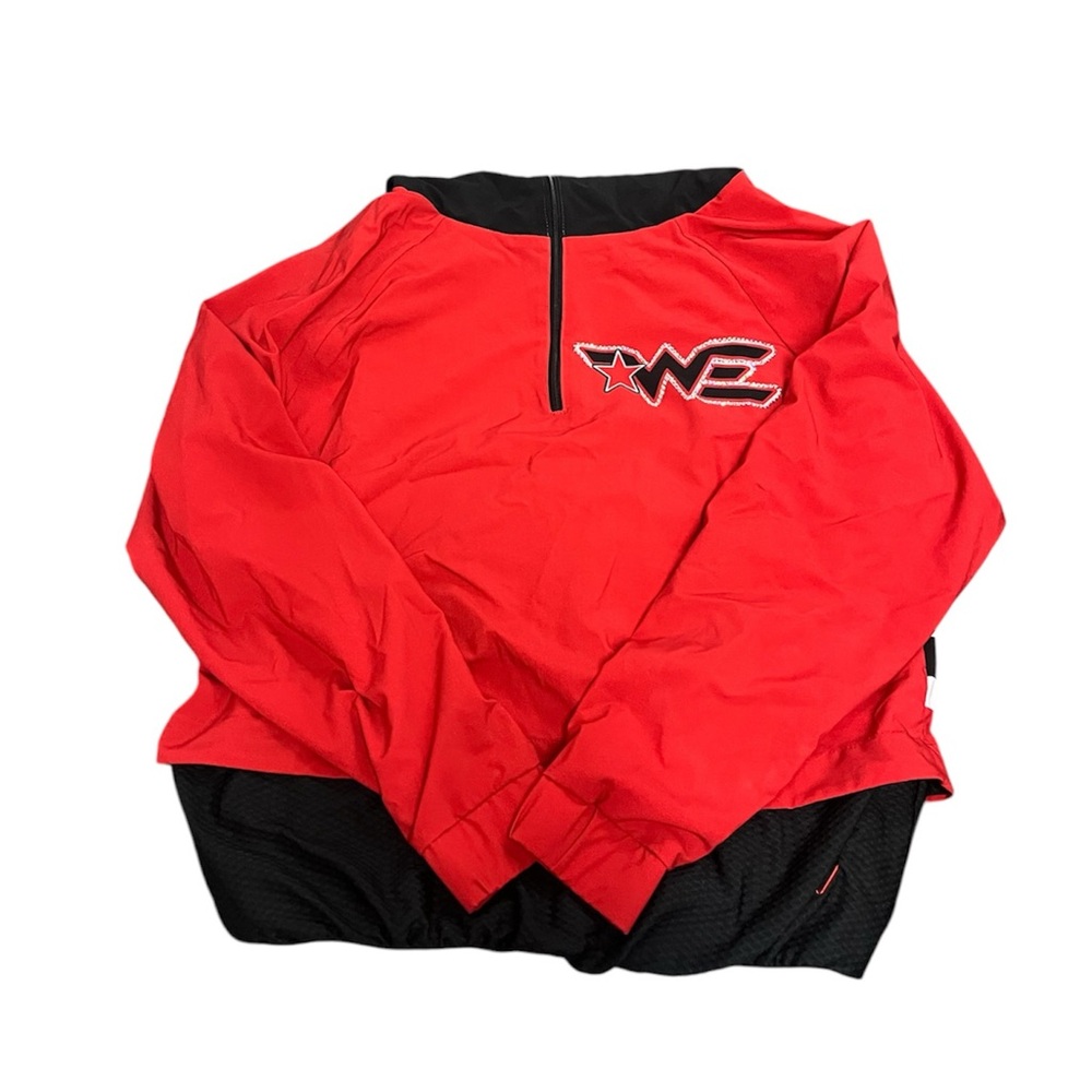 Woodlands elite cheer company warm up practice half zip up jacket hoodie